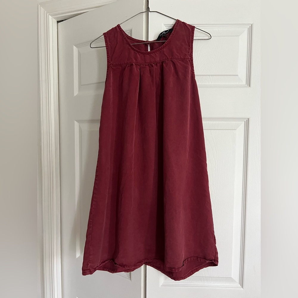 Women’s S Velvet Heart Wine Maroon Mini Sleeveless Dress